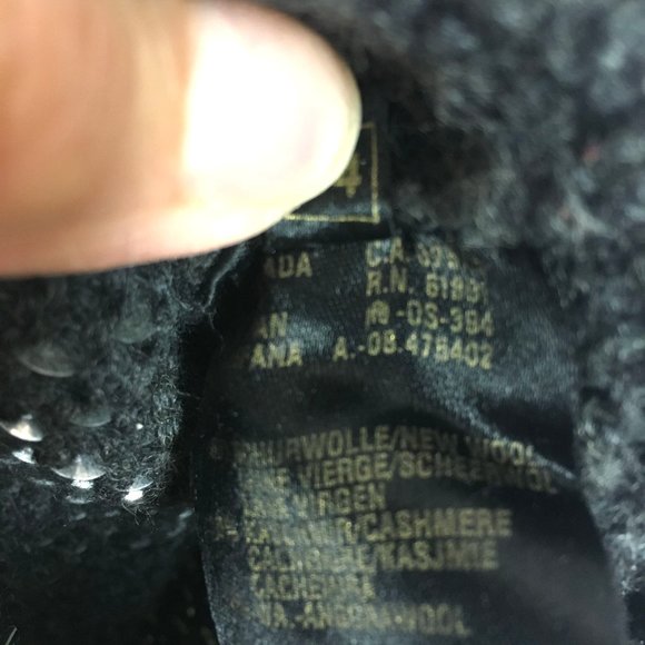 Mermaid Vintage Escada 34 S Sequin Fish Scale Shiny Sweater Wool Cashmere Top - Picture 5 of 7